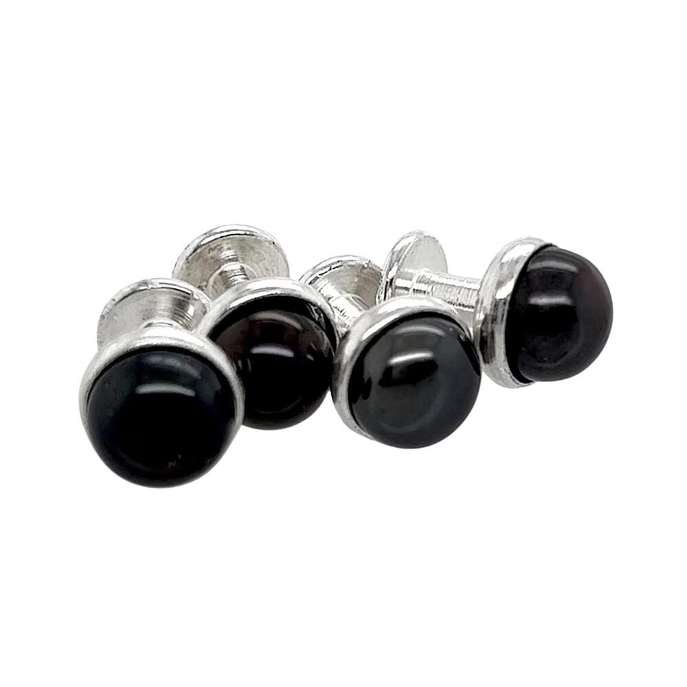 Onyx Tuxedo Shirt Studs